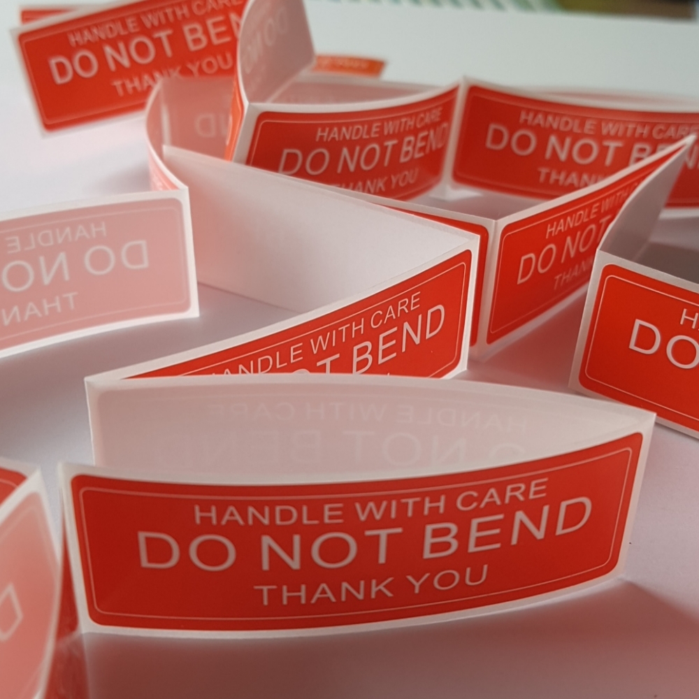 3/15$ 25 pcs Do Not Bend Thank You Stickers (1" x 3") Inches